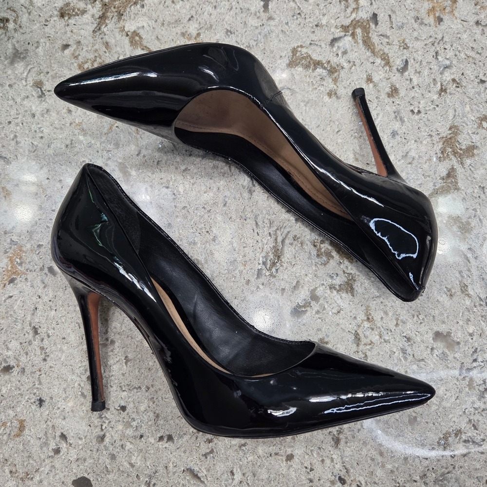 Schutz Black Patent Leather Stiletto Pointed Toe Pumps Heels‎ Women's Size 9.5B - Picture 9 of 12